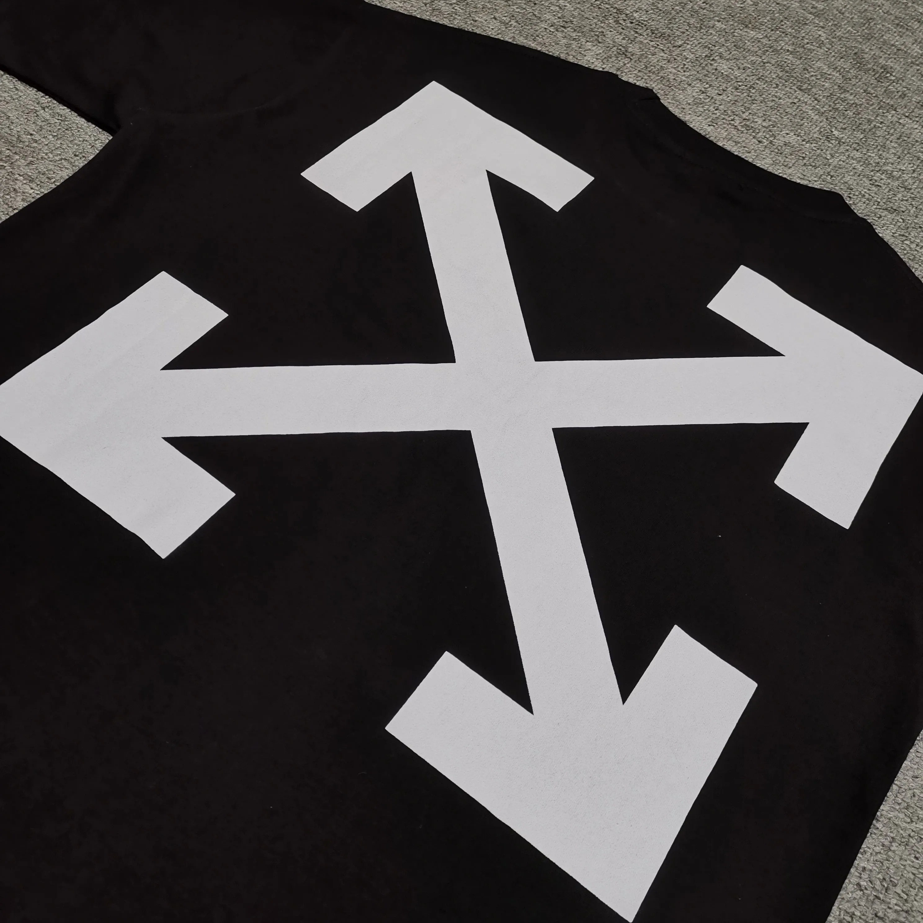 Top version ❤️off white new loose version short-sleeved T-shirt Size: S M L XL Color: washed black P240